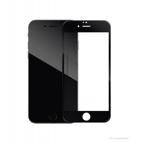 Apple Iphone 7 / 8 Edzett Üveg Full 3D lekerekített szélű kijelzővédő üvegfólia FEKETE