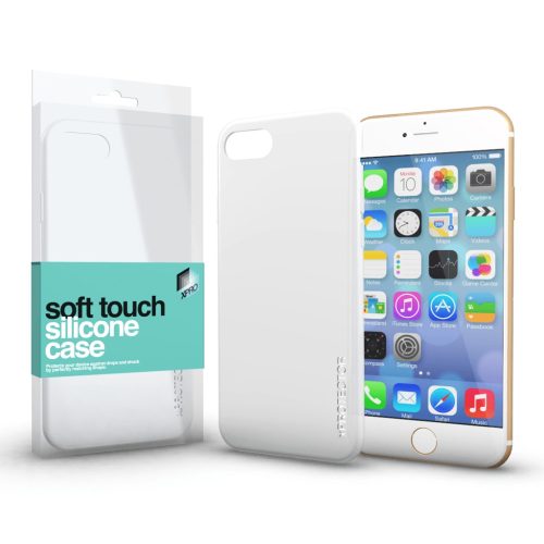 Soft Touch Silicone tok, hátlap fehér Apple iPhone 7 / 8 / SE