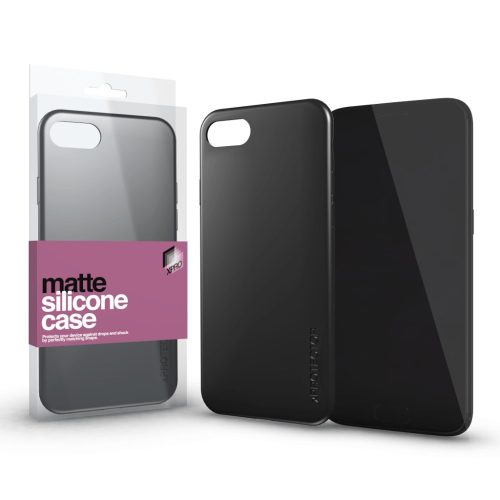 Szilikon matte tok ultra vékony fekete iPhone Xs Max készülékhez