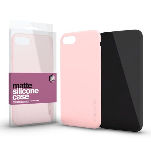 Szilikon matte tok ultra vékony rózsaszín iPhone Xs Max készülékhez