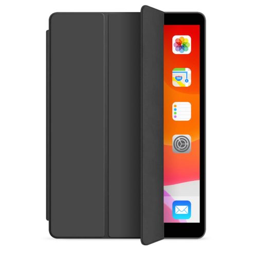Smart Book tok apple pencil tartóval és teljesen átlátszó hátlappal fekete Apple iPad 10.2" (2021/2020/2019)