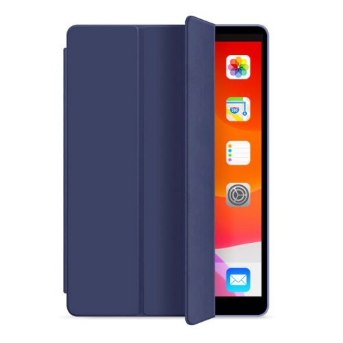 Smart Book tok apple pencil tartóval és teljesen átlátszó hátlappal sötétkék Apple iPad 10.2" (2021/2020/2019)