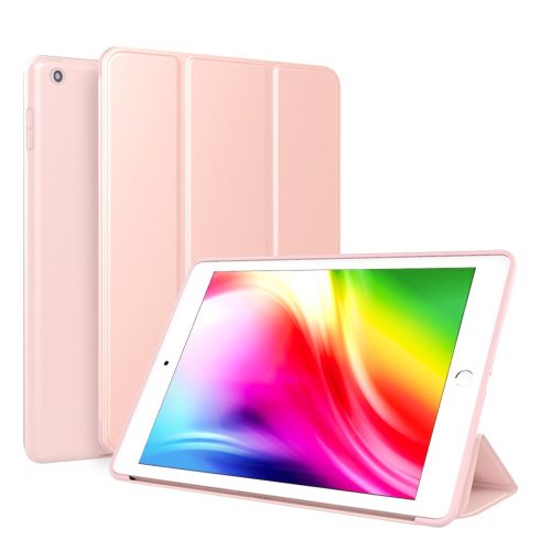 Smart book tok szilikon hátlappal rózsaszín, iPad 10.2" (2021/2020/2019)