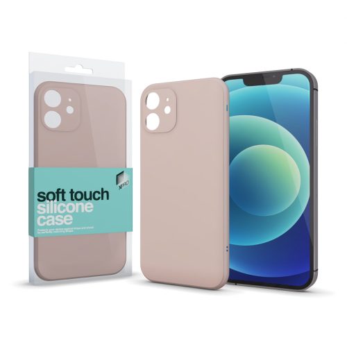 Soft Touch Silicone Slim tok, hátlap rózsaszín iPhone 7 / 8 / SE
