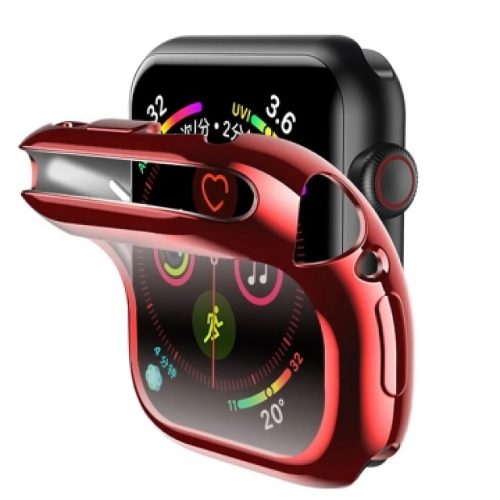 Usams szilikon Apple Watch védőtok kijelzővédővel 40 mm PIROS