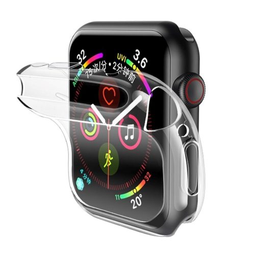 Usams szilikon Apple Watch védőtok kijelzővédővel 40 mm ÁTLÁTSZÓ