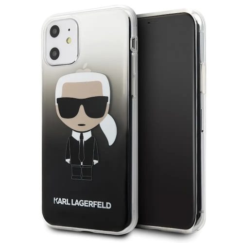Karl Lagerfeld iPhone 11 Karl mintás átlátszó szilikon tok, hátlap