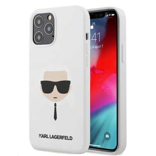 Karl Lagerfeld szilikon soft-touch tok, hátlap FEHÉR iPhone 12 Pro Max