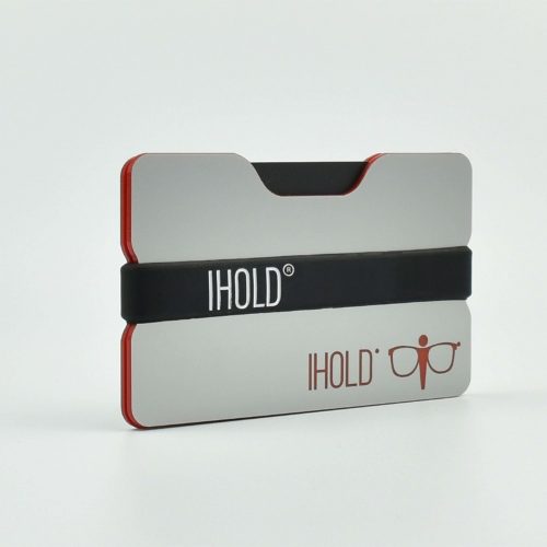 IHOLD Kártyatartó RFID védelemmel EZÜST / PIROS