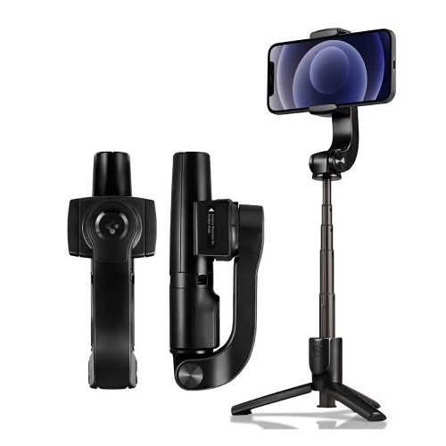 Spigen Gimbal Bluetooth Selfie-bot, tripod S610W, fekete