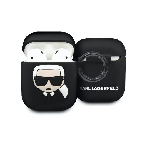Karl Lagerfeld Apple Airpods tok FEKETE