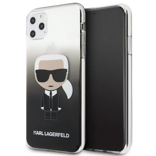 Karl Lagerfeld Karl mintás átlátszó szilikon tok, hátlap iPhone 11 Pro