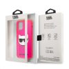 Karl Lagerfeld choupette mintás tok, hátlap PINK iPhone 12 / 12 Pro